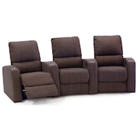 3-Seat Curved Power Theater Seating with Cupholders