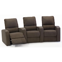 3-Seat Curved Power Theater Seating with Cupholders