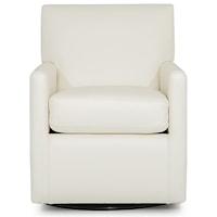 Contemporary Swivel Chair with Track Arms