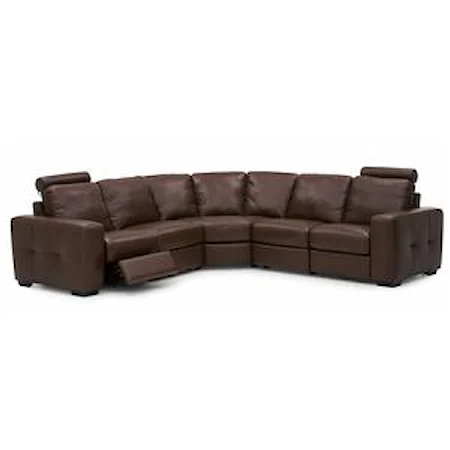 Contemporary Dual Reclining Sectional Sofa 