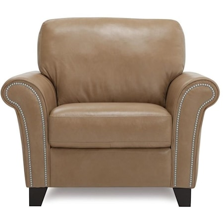 Rosebank Transitional Arm Chair with Nail Head Details