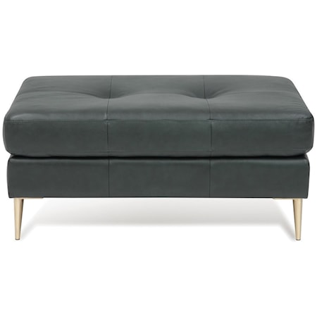 Sherbrook Mid-Century Modern Cocktail Ottoman with Splayed Legs