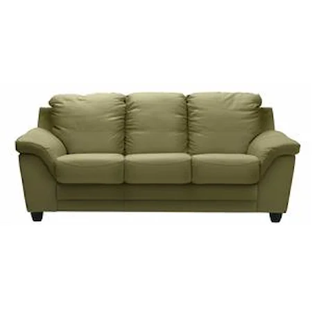 Casual Sofa with Sloped Pillow Arms