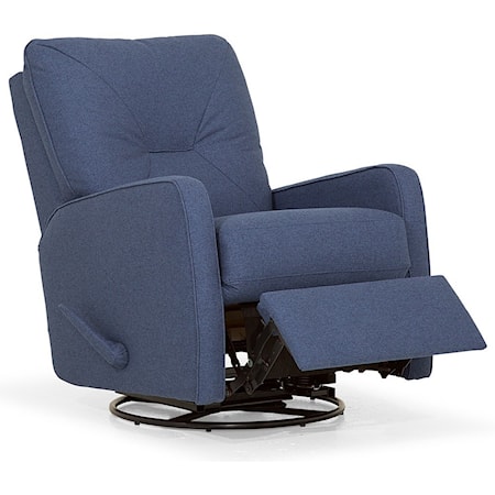 Theo Contemporary Swivel Glider Manual Recliner