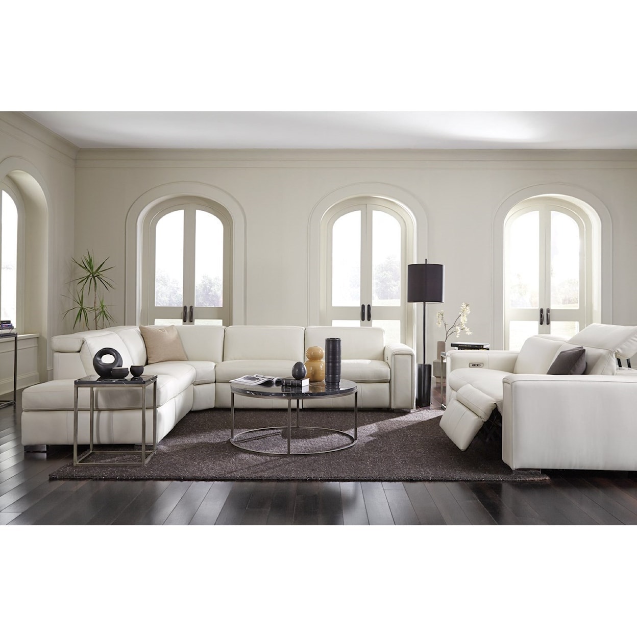 Palliser Titan 3-Seat Sectional Sofa w/ Pwr Head & Pwr Recl