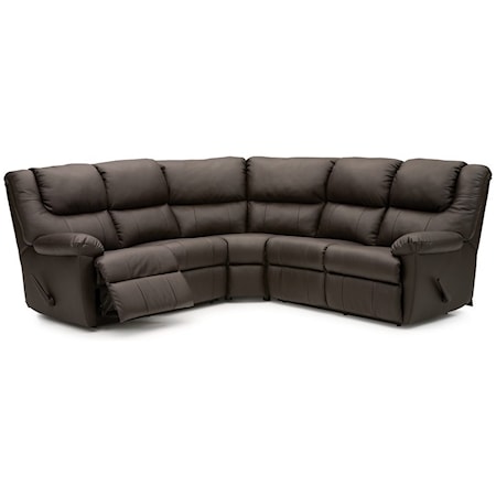 Power Reclining Sectional with Pillow Arms