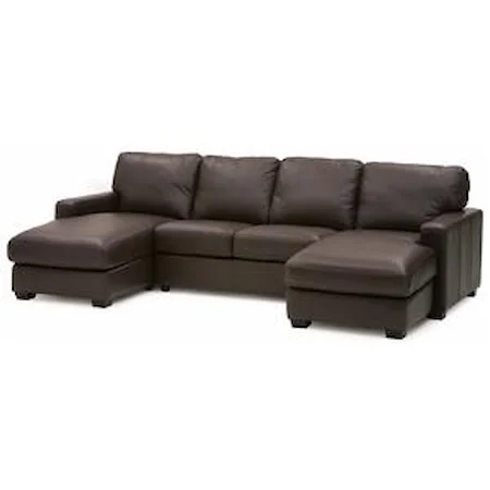 Contemporary 3 pc. Sectional with RHF and LHF Chaise