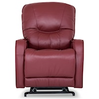 Casual Swivel Glider Recliner with Sloped Track Arms