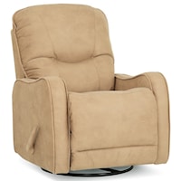 Casual Swivel Glider Recliner with Sloped Track Arms