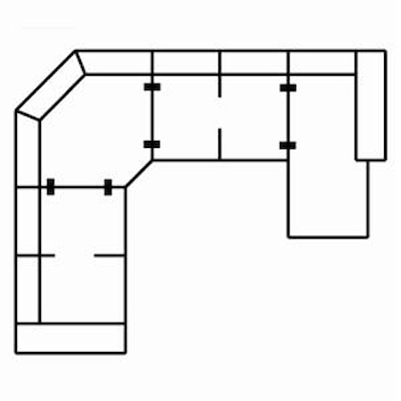 RHF Chaise Sectional E1-04