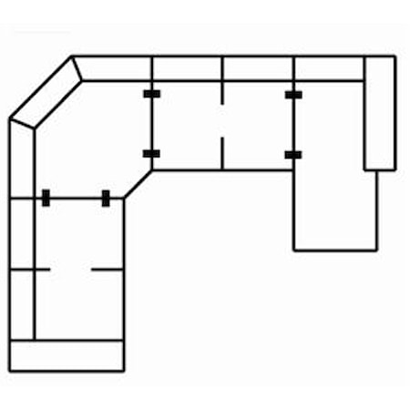 RHF Chaise Sectional E1-04