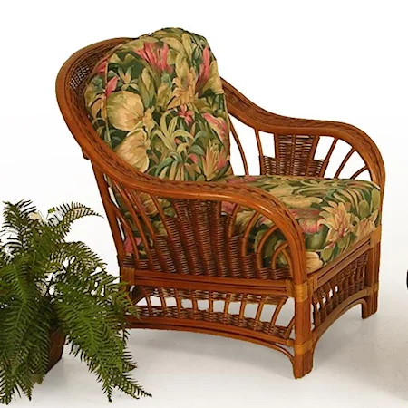 Upholstered Wicker Chair
