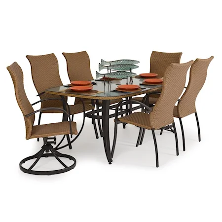 7 Pc. High Back Dining Set