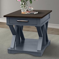 Farmhouse Style 1-Drawer End Table
