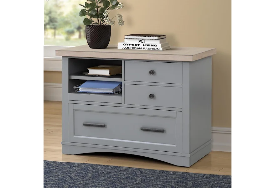 Americana Modern Functional File w/ Power Center by Paramount Furniture at Reeds Furniture