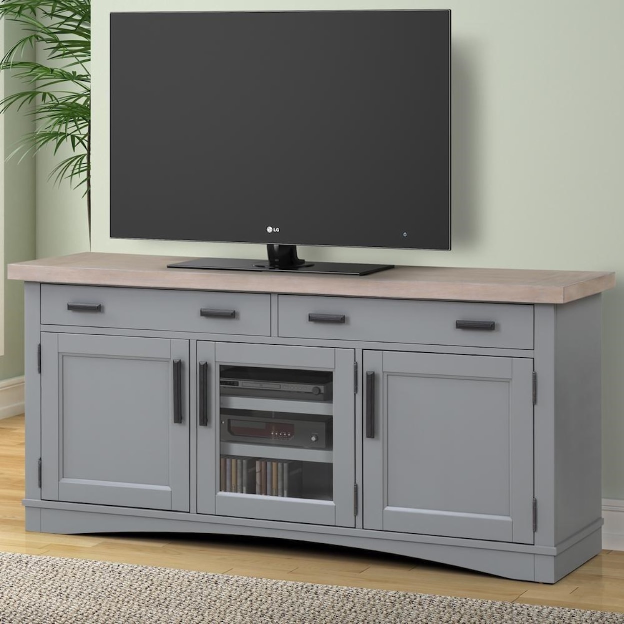 PH Americana Modern 63" TV Console with Power Center