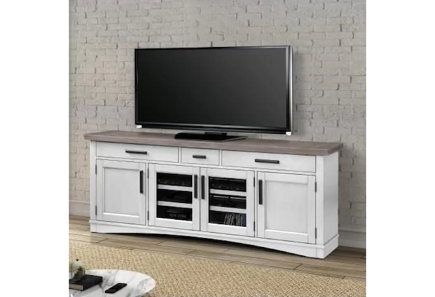 Americana Modern 76" TV Console with Power Center by Paramount Furniture at Reeds Furniture