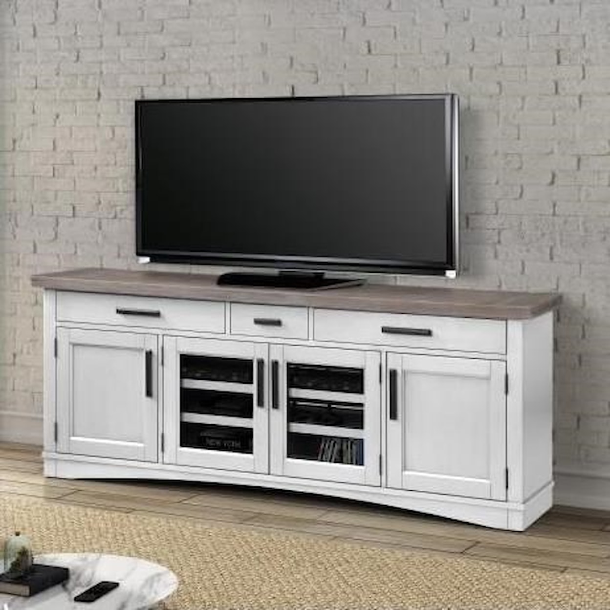 PH Americana Modern 76" TV Console with Power Center