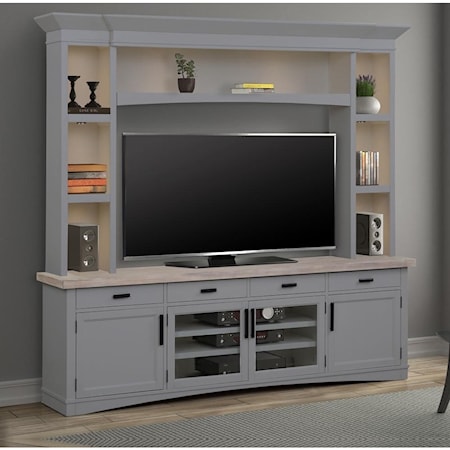 Entertainment Wall Unit with LED Lights