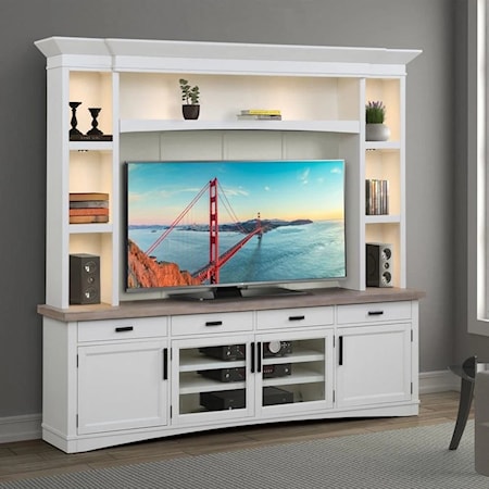 Entertainment Wall Unit with LED Lights