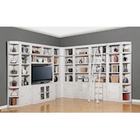 Transitional 11-Piece Deluxe Entertainment Center Two-Wall Unit