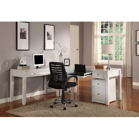 Three-Piece L-Shaped Desk