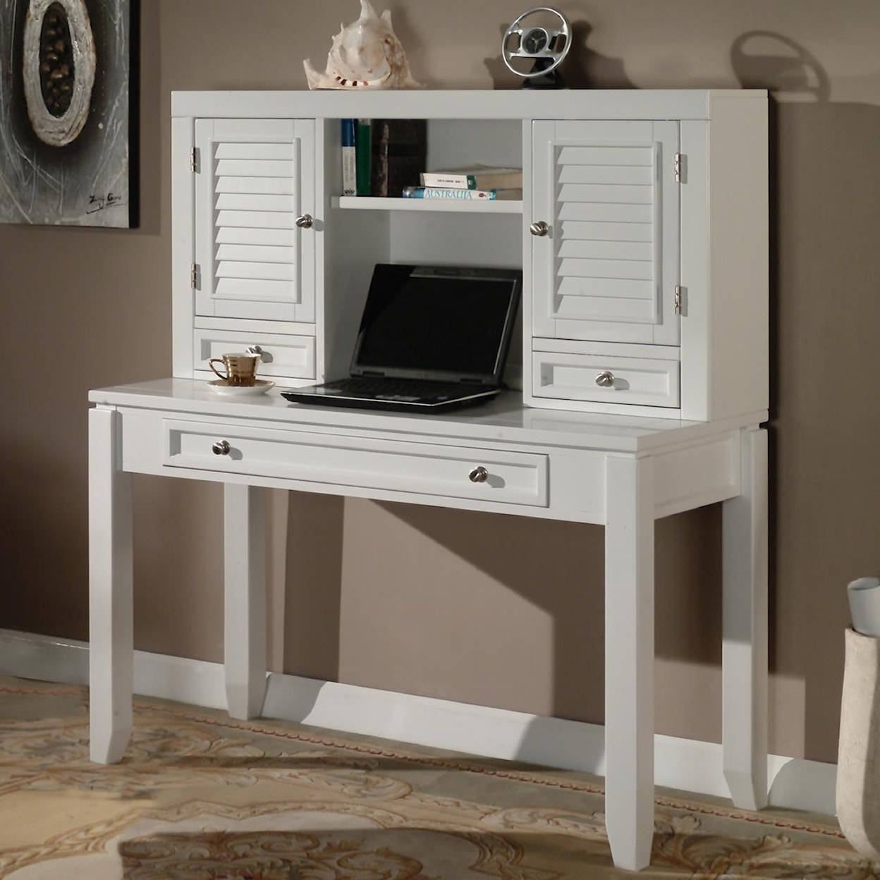 Parker House Boca Writing Desk and Hutch