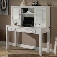 Transitional 47" Writing Desk and Hutch