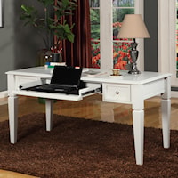 Transitional 60" Writing Desk with Drop Front Keyboard Drawer and 2 Task Drawers