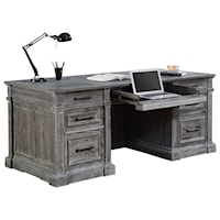 Relaxed Vintage Double Pedestal Executive Desk