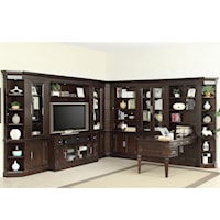 Complete Wall Unit with Peninsula Desk and TV Console