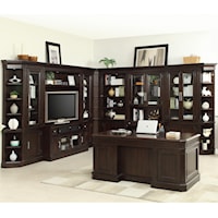 Wall Unit with Executive Desk and TV Console