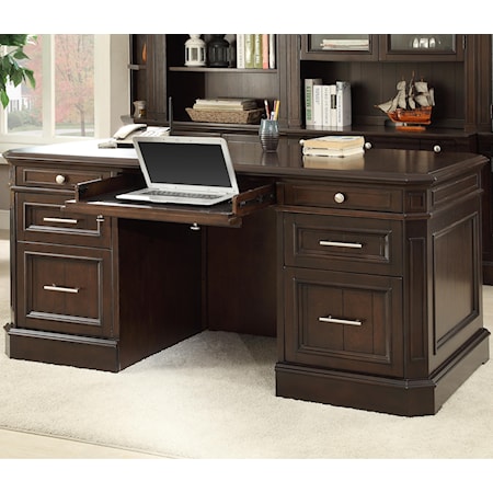 Double Pedestal Executive Desk with 7 Drawers
