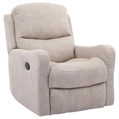 Glider Recliner with Rounded Track Arms