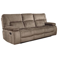 Casual Triple Reclining Sofa with Pillow Arms