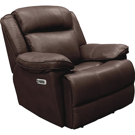 Casual Power Recliner with Power Headrest and USB Ports