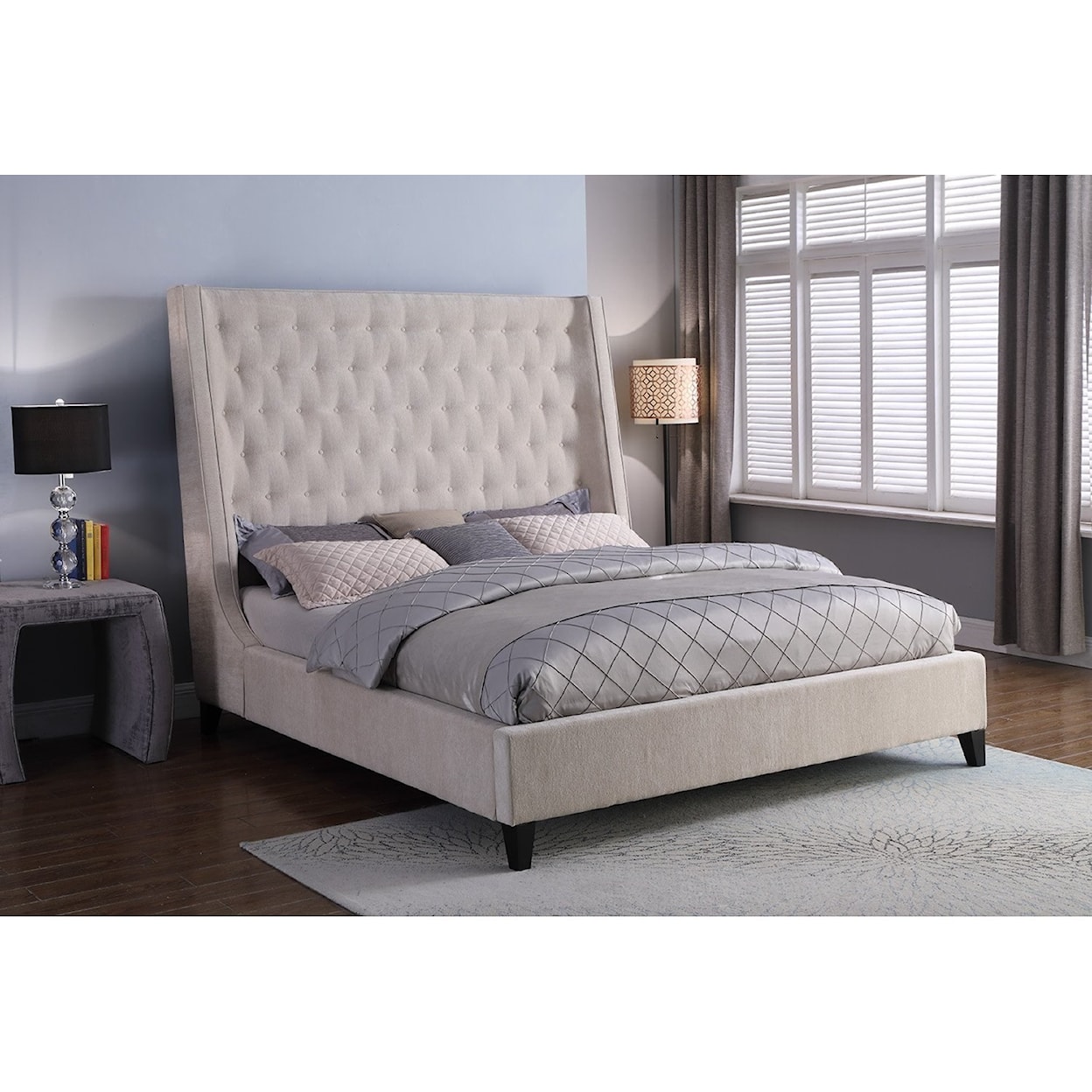 Paramount Living Elaina Queen Upholstered Bed