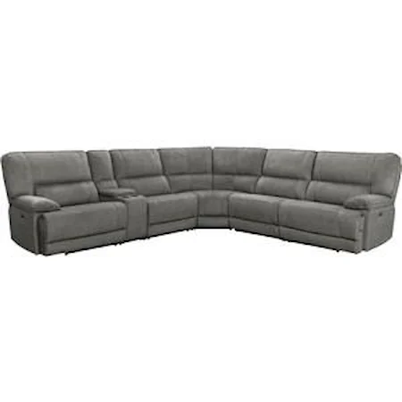 Casual Power Reclining Sectional with Built-In USB Ports