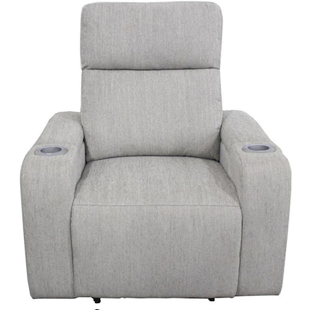 Contemporary Power Recliner with Power Headrest