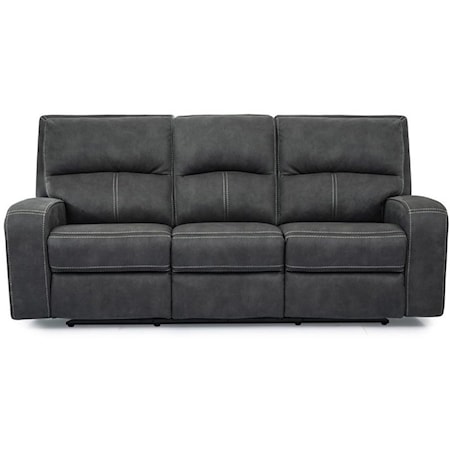 Contemporary Dual Power Reclining Sofa with Power Headrests and USB Charging Port