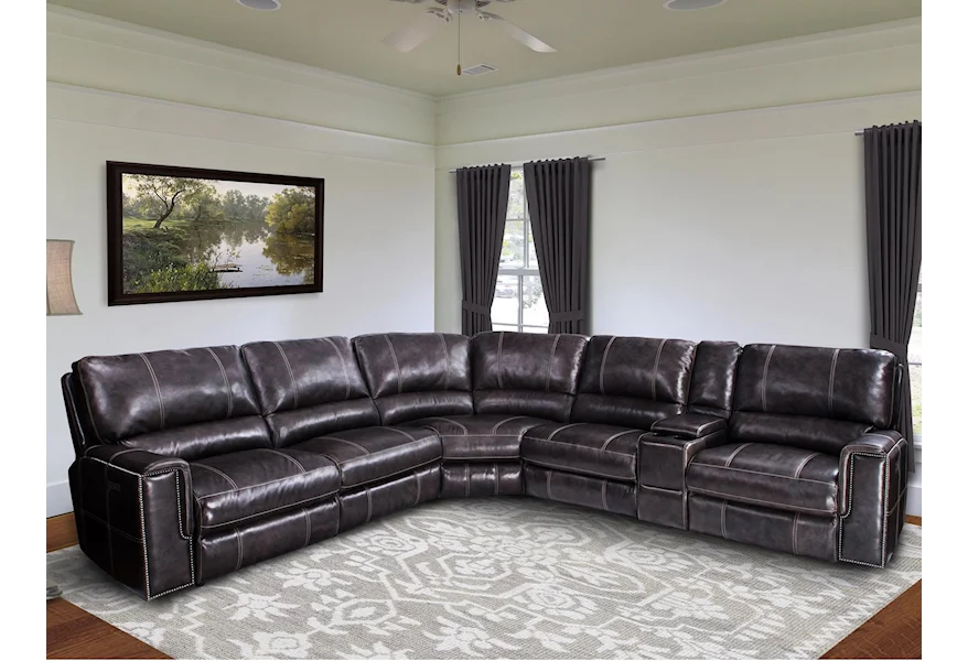Salinger Power Reclining Sectional Sofa by Parker Living at Galleria Furniture, Inc.