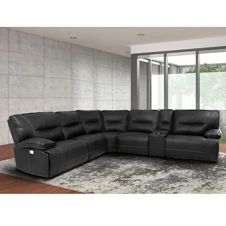 Power Reclining Sectional with Power Headrests and USB Ports