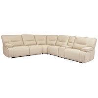 Reclining Sectional with Power Headrests and USB Ports