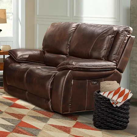 Casual Dual Power Reclining Loveseat with Power Headrests