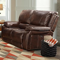 Casual Dual Power Reclining Loveseat with Power Headrests