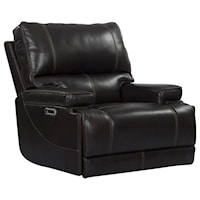 Contemporary Power Cordless Recliner with Power Headrest and USB Port