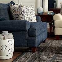 Transitional Chair and a Half with Rolled Arms and Toss Pillows