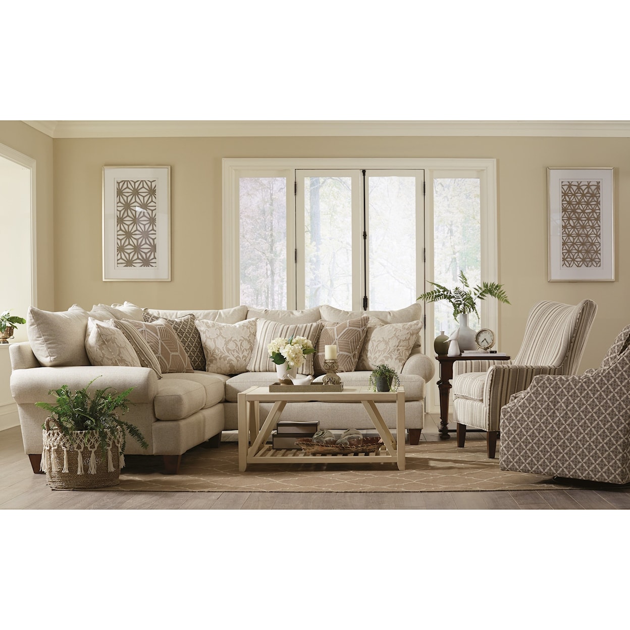 Paula Deen by Craftmaster P781650 4-Seat Sectional Sofa