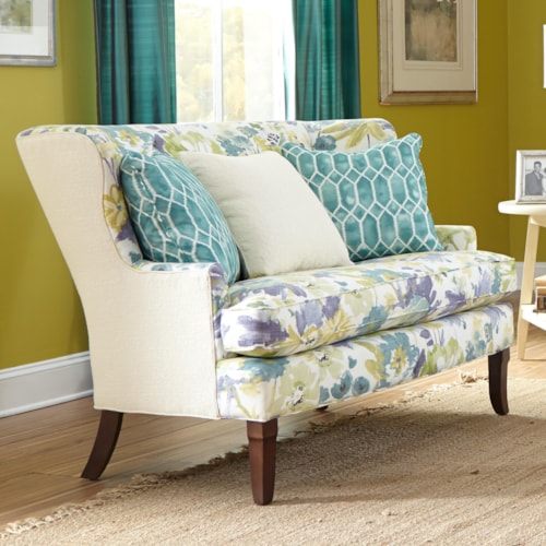 Contemporary Upholstered Armless Settee