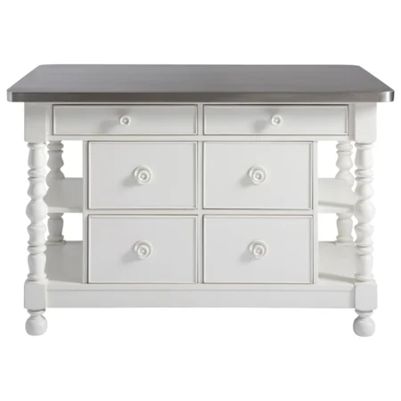Kitchen Island with Kitchen Grade Stainless Steel Top